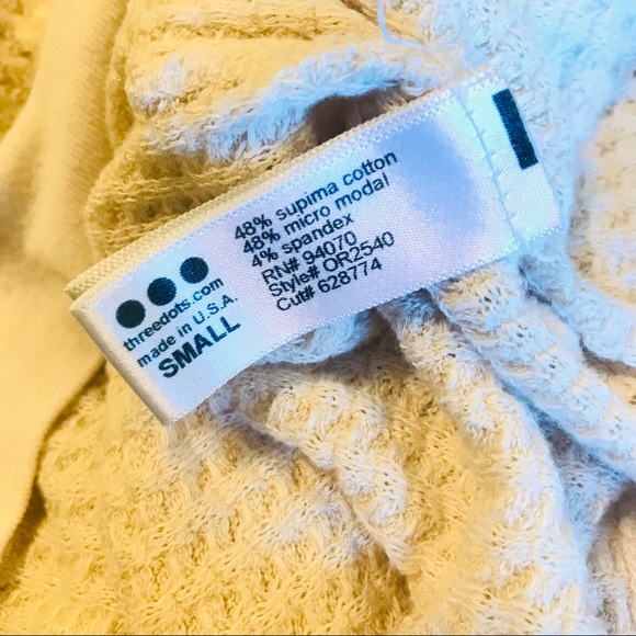 Three dots top ribbed wrap front long sleeve USA - Picture 9 of 9